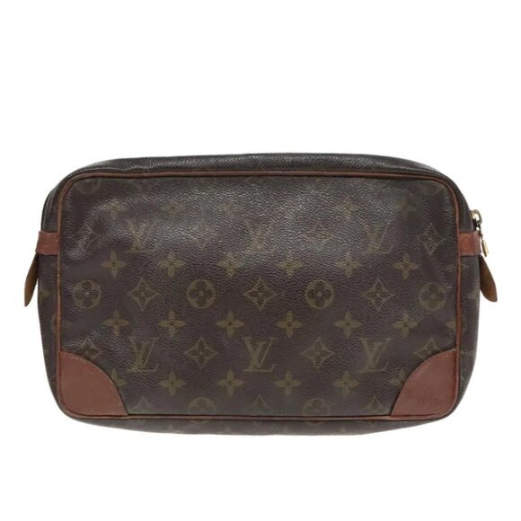 LOUIS VUITTON Monogram Compiegne 28 Clutch Bag M51845 LV Auth 92914 - Picture 3 of 16